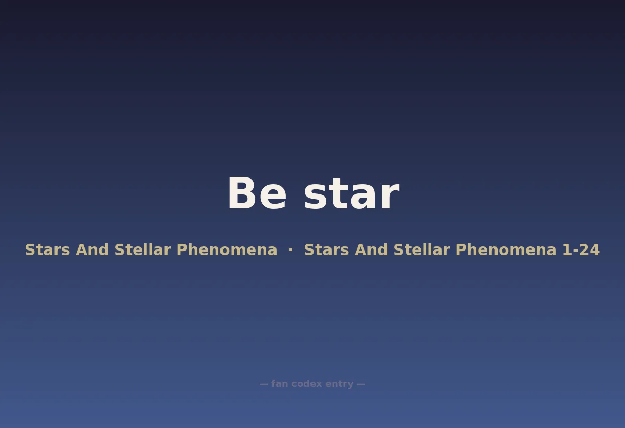 Be star