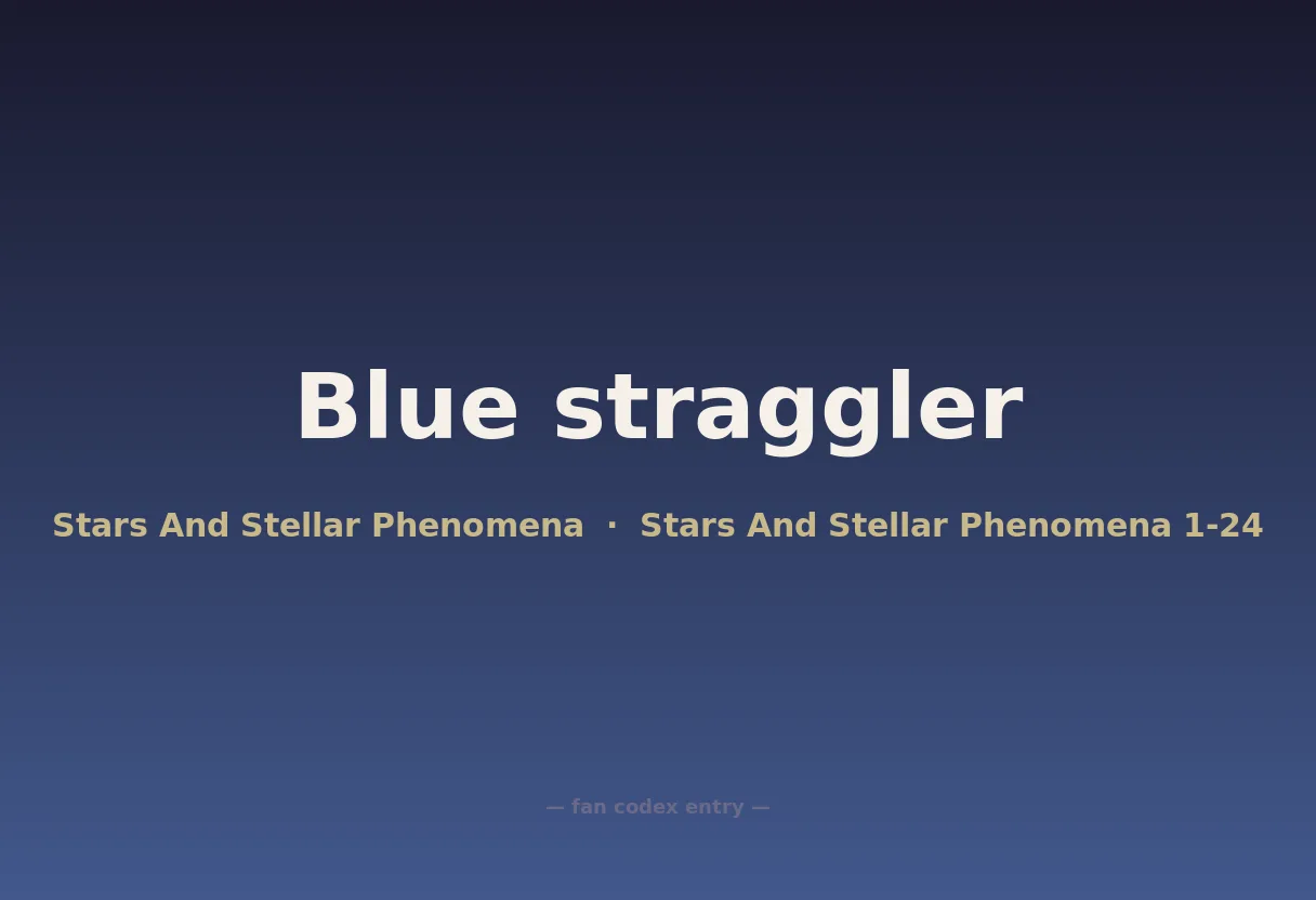 Blue straggler